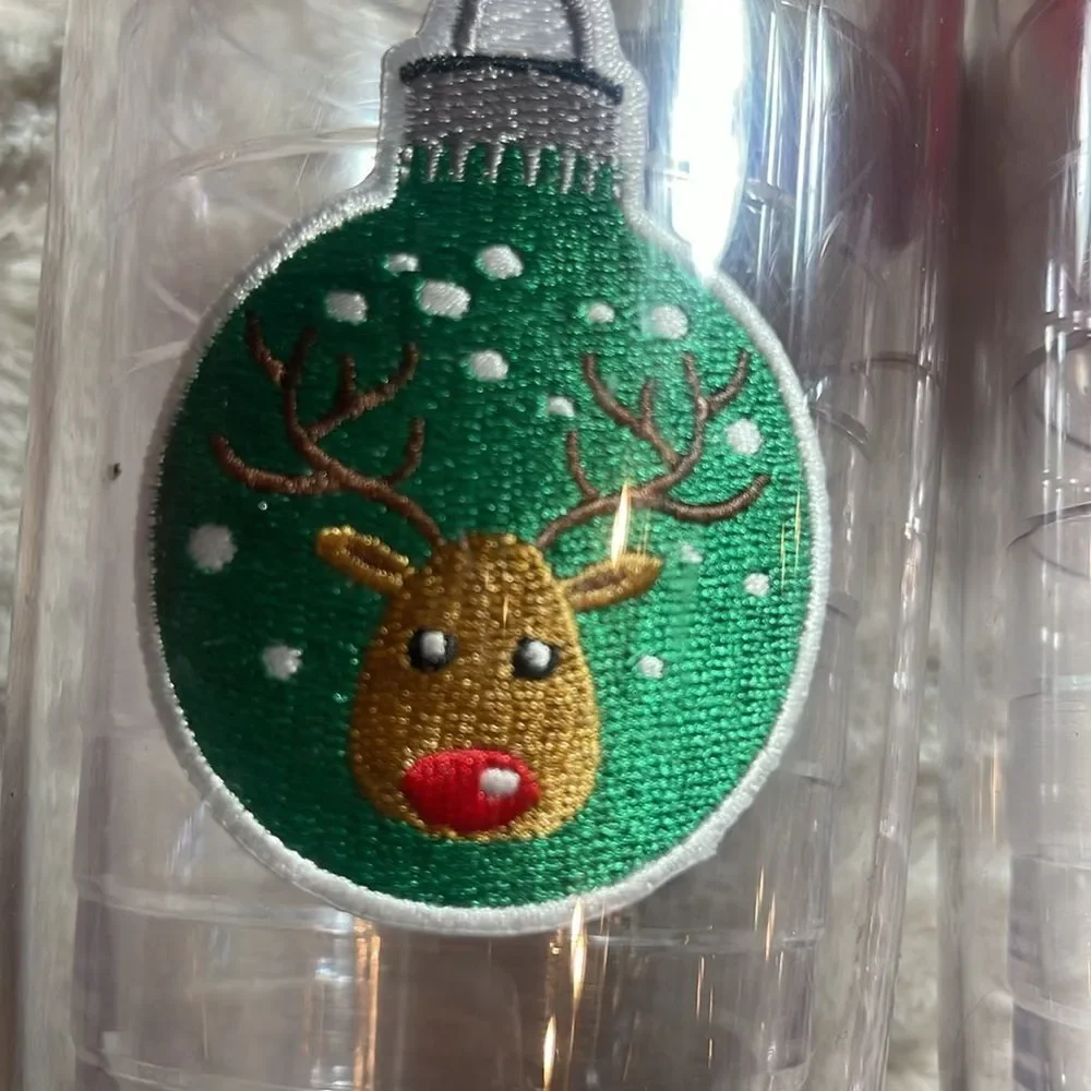 Festive Holiday tervis  Tumbler Set with Red Lid